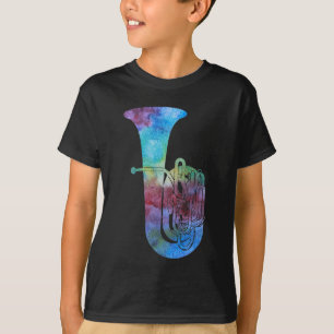 Rainbow Coloured Tuba T-Shirt