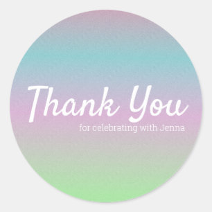 Rainbow Colourful Faux Sprinkles Classic Round Sticker