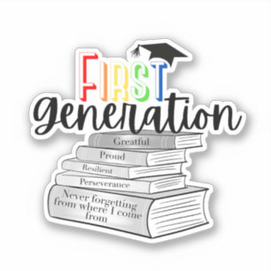 Rainbow Colourful First Generation With Books