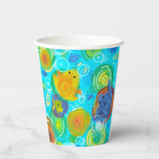 Rainbow colourful frogs cup
