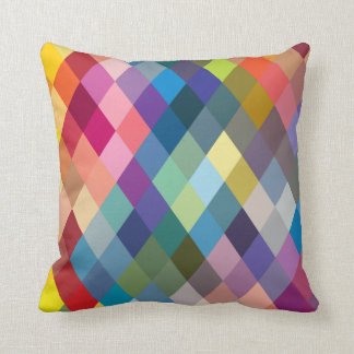 Rainbow Colourful Geometric Pillow