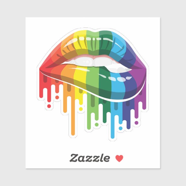 Rainbow Colourful  Lips Flag (Sheet)