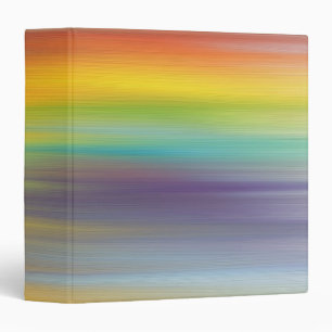 Rainbow Colourful Painting Abstract Art 2 Binder