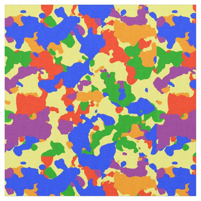 Rainbow Colourful Seamless Camouflage Camo Fabric (Close Up)