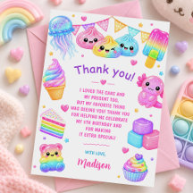 Rainbow Colourful Squishy Girl Birthday Party