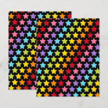 Rainbow Colourful Stars Scrapbook Papers