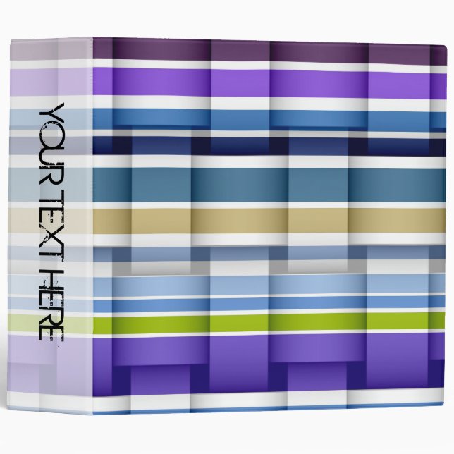 Rainbow colourful stripes background binder (Front/Spine)