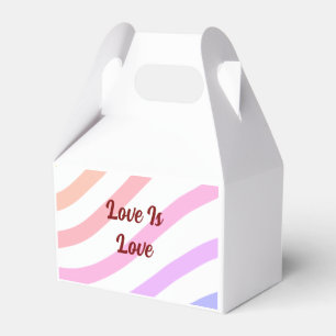 Rainbow colourful stripes pastel love is love prid favor box