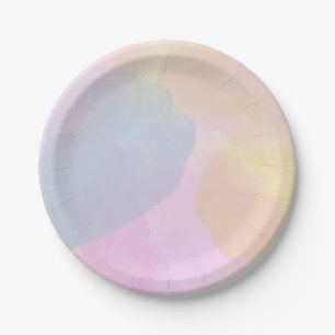 Rainbow Colourful Watercolor Paper Plate