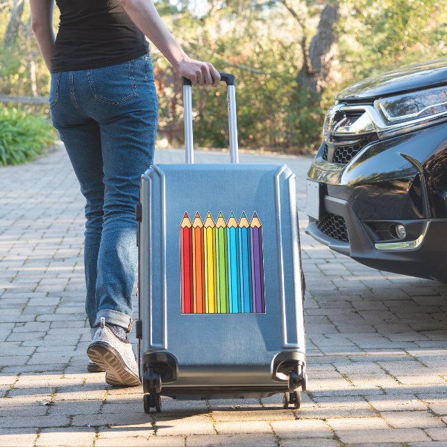 Rainbow Colouring Pencils (Suitcase Insitu)