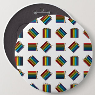 Rainbow Colouring Pencils 6 Inch Round Button