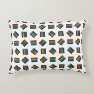 Rainbow Colouring Pencils Accent Pillow