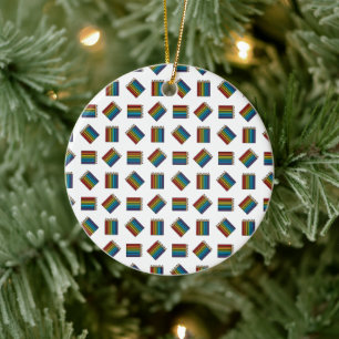 Rainbow Colouring Pencils Ceramic Ornament