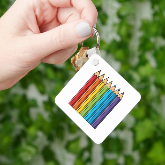 Rainbow Colouring Pencils Keychain (Hand)