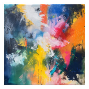 Rainbow Colours Abstract Art Photo Print