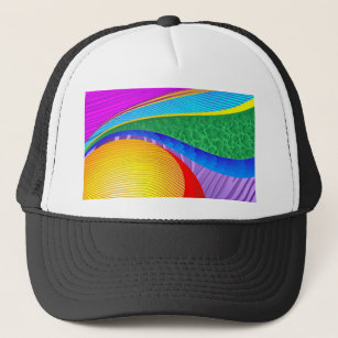 Rainbow Colours Abstract Fantasy Trucker Hat