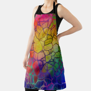 Rainbow Colours abstract web Apron