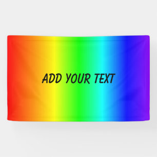 Rainbow Colours Add Name or Text Banner