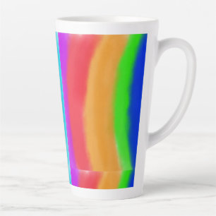 Rainbow colours aluminum water bottle latte mug