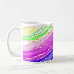 Rainbow colours background  coffee mug