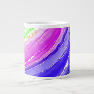 Rainbow colours background large coffee mug