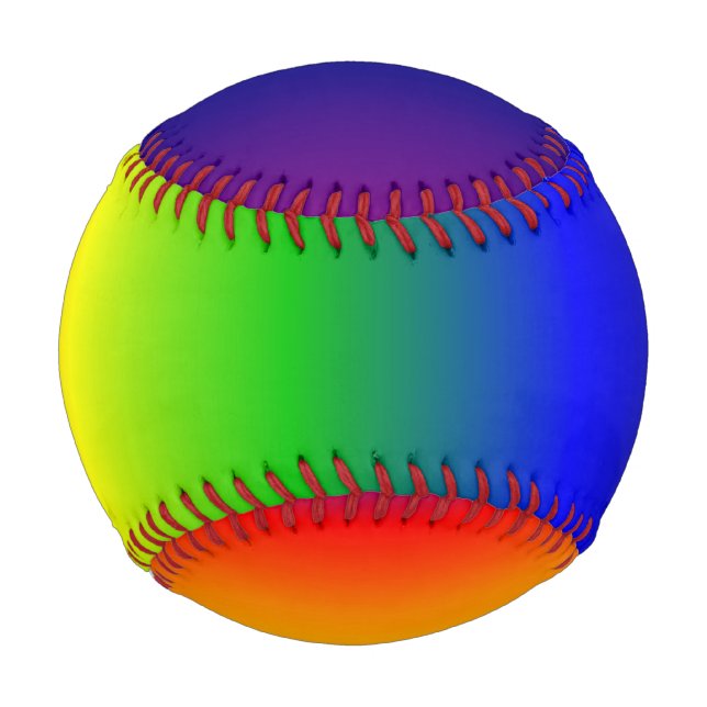 Rainbow Colours Baseball Ball (Front)