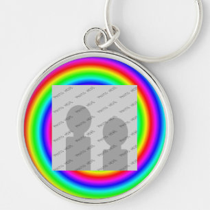 Rainbow Colours. Bright and Colourful. Custom Keychain