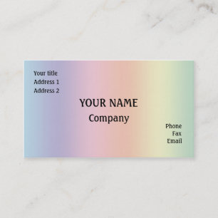 Rainbow colours business card