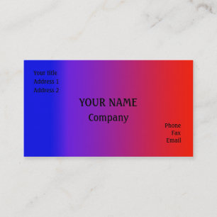 Rainbow colours business card