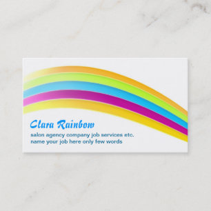 rainbow colours business card