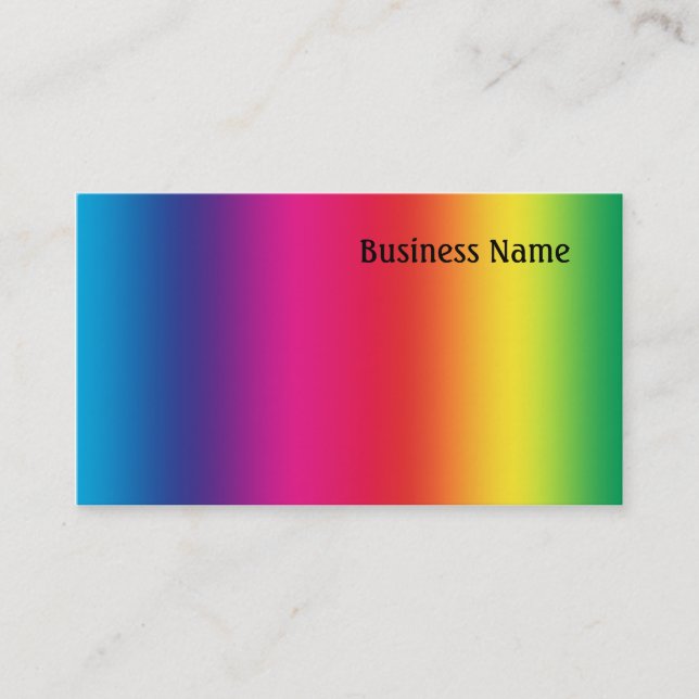 Rainbow colours business card (Front)