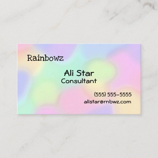 Rainbow Colours Business Cards (Front)
