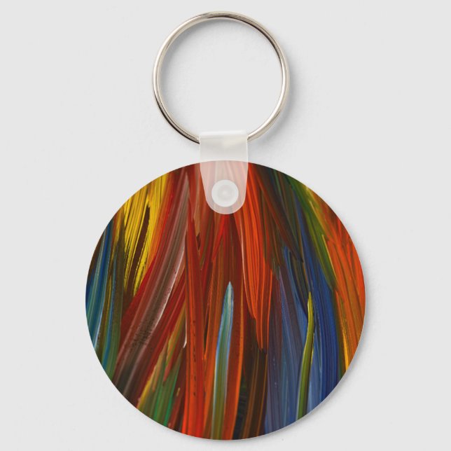 rainbow colours canvas print throw pillow keychain (Front)
