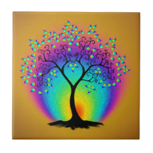 Rainbow Colours Ceramic Tile