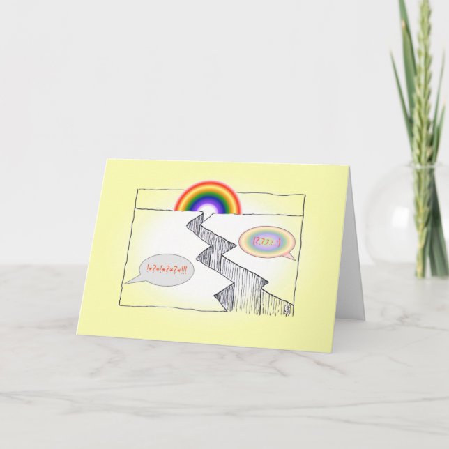 Rainbow Colours CHASM Relationships Greeting Card (Front)