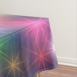 Rainbow Colours Christmas Party Stars Tablecloth