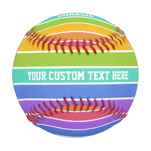 Rainbow Colours custom baseball