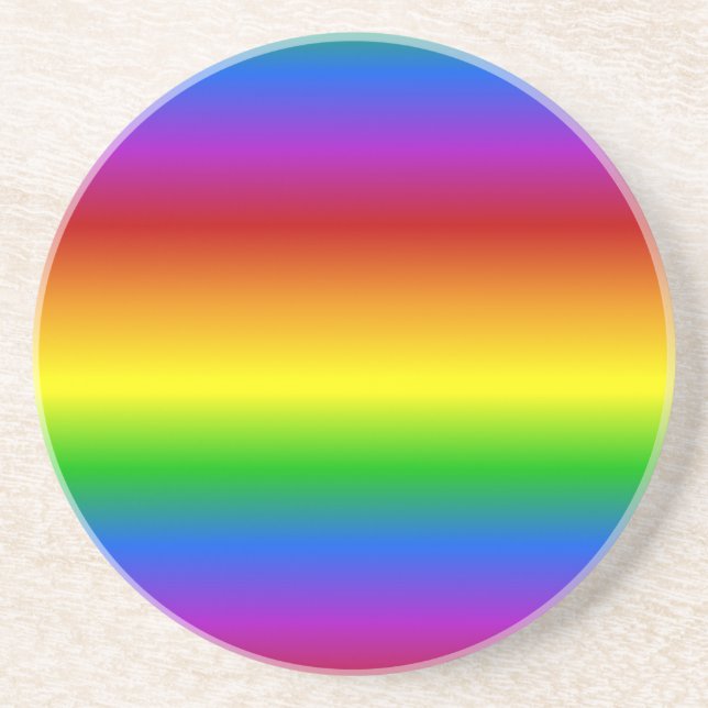 Rainbow Colours custom coaster (Front)