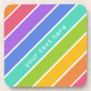 Rainbow Colours custom coasters