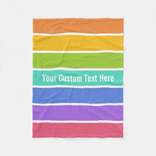 Rainbow Colours custom fleece blankets