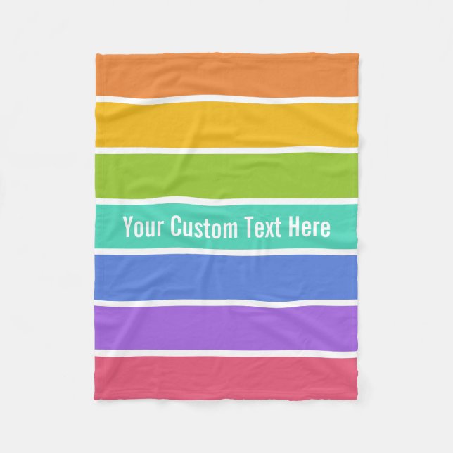 Rainbow Colours custom fleece blankets (Front)