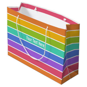 Rainbow Colours custom gift bag - large