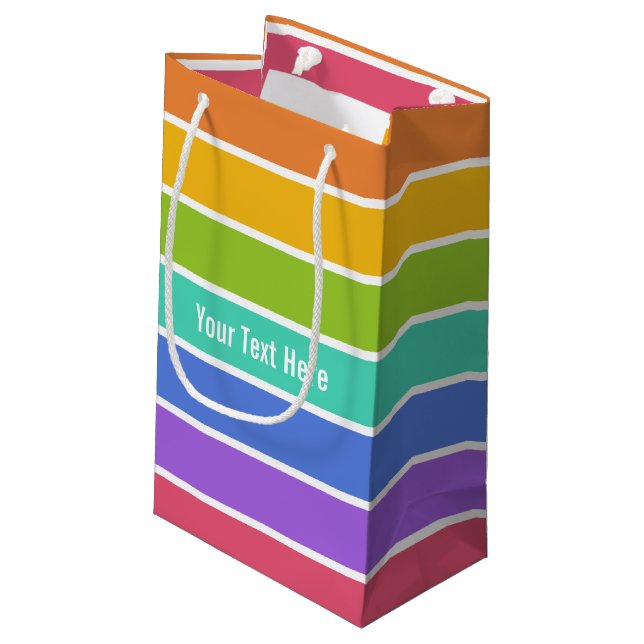 Rainbow Colours custom gift bags (Back Angled)