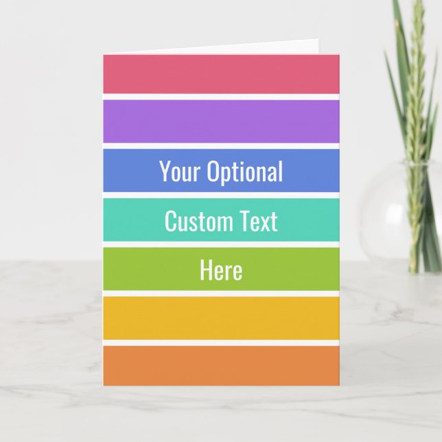 Rainbow Colours custom greeting card (Front)