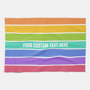 Rainbow Colours custom hand towel