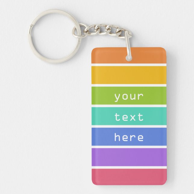 Rainbow Colours custom key chains (Front)