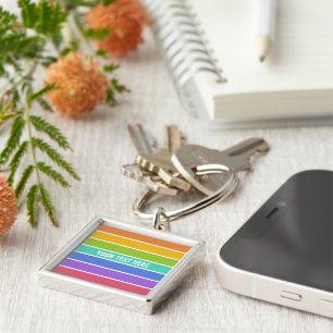 Rainbow Colours custom key chains