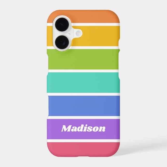 Rainbow Colours custom name phone cases (Back)