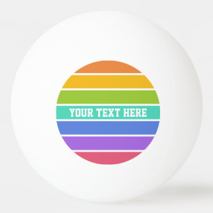 Rainbow Colours custom ping pong balls