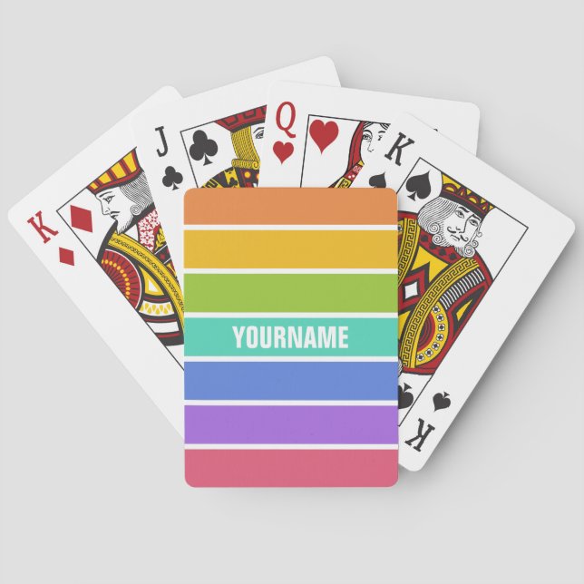Rainbow Colours custom playing cards (Back)